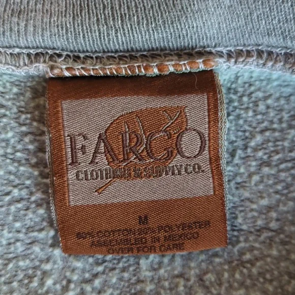 Fargo Clothing Island Style Crew Neck Sweatshirt MEDIUM Green Raised Accents - Picture 2 of 13